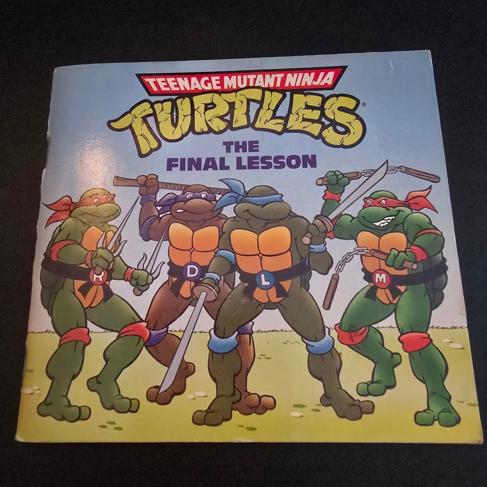 Vintage 1990 Random House TMNT The Final Lesson Book Kids Blue Movie Storybook